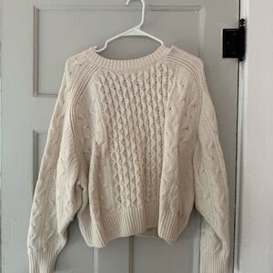 Universal Thread Cream Cable Knit Sweater